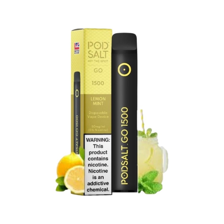 Pod Salt Lemon Mint 1500 Puffs Disposable Vape