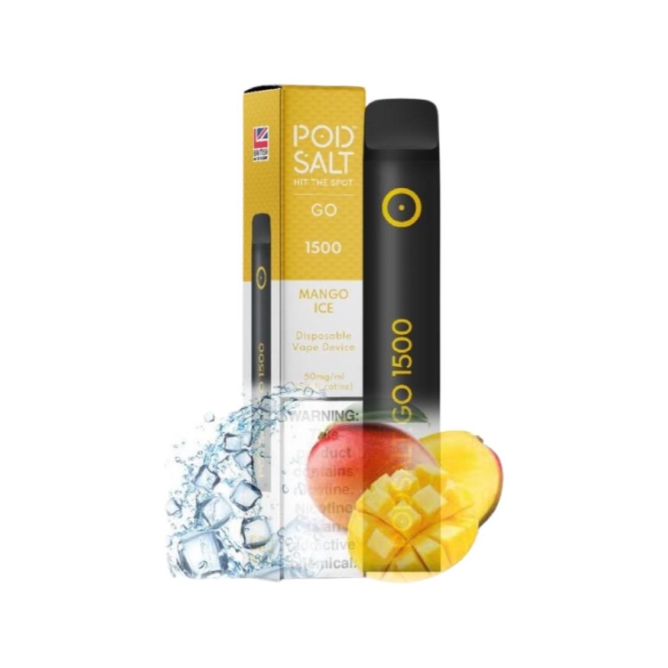 Pod Salt Mango Ice 1500 Puffs Disposable Vape