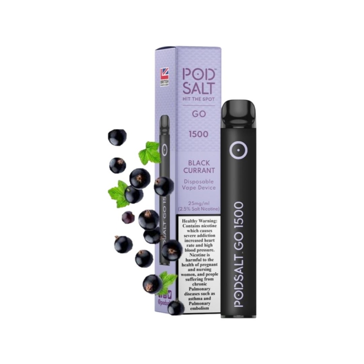 Pod Salt BlackCurrant 1500 Puffs Disposable Vape