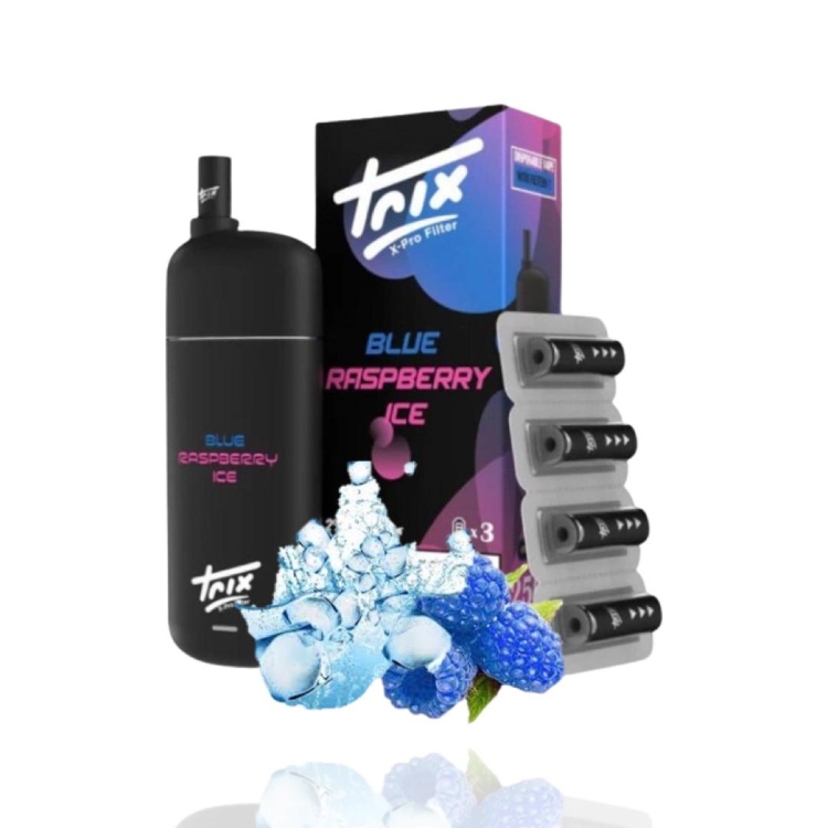 Trix Pro Filter Blue Raspberry Ice 2500 Puffs Disposable Vape