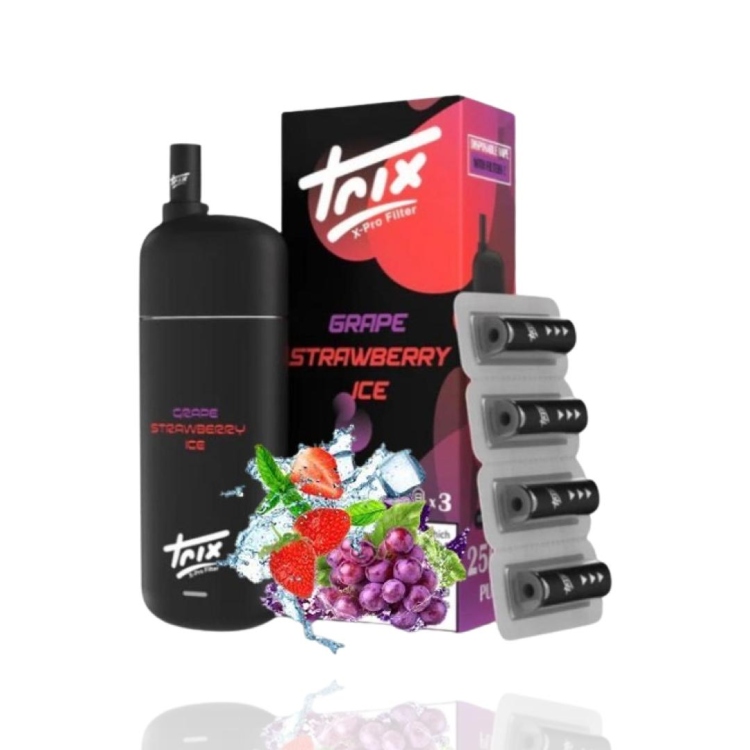 Trix Pro Filter Grape Strawberry Ice 2500 Puffs Disposable Vape