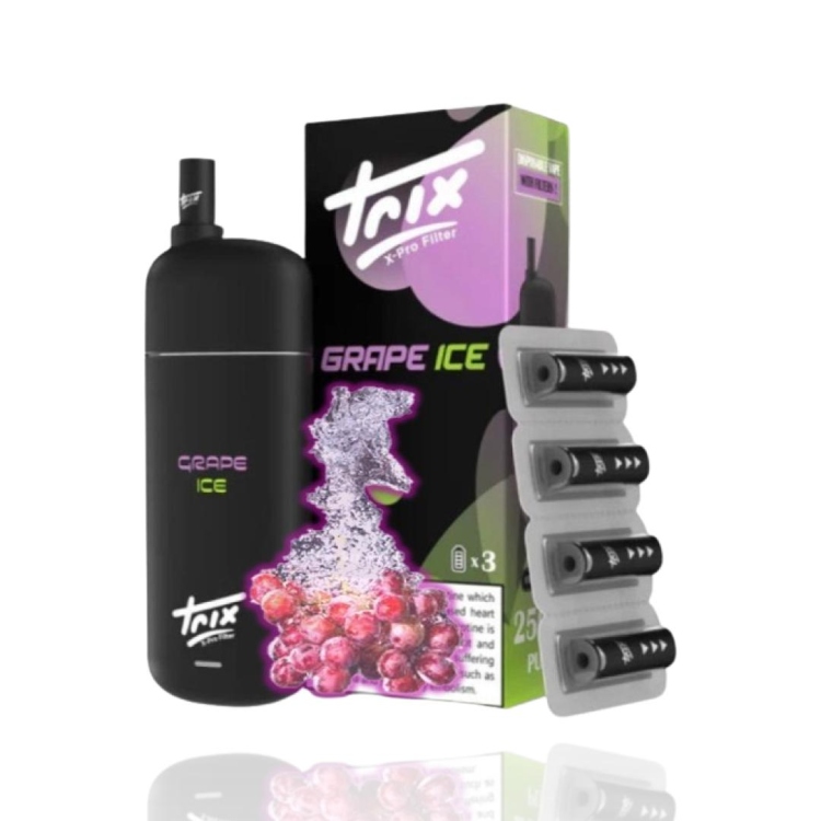 Trix Pro Filter Grape Ice 2500 Puffs Disposable Vape