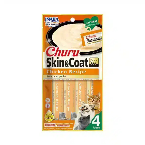 inaba churu skin&coat creamy treat chicken flavor