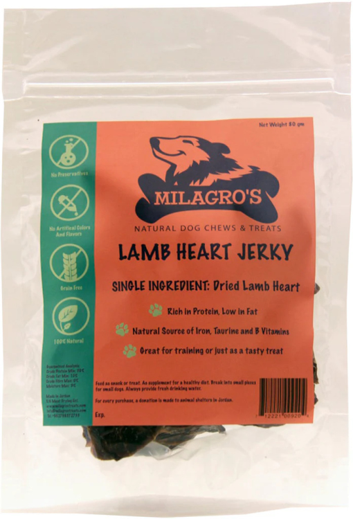 milagro's lamb heart jerky