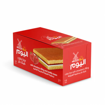 اليوم كيك بار بحشوة الفراولة 25غ *12 PCS