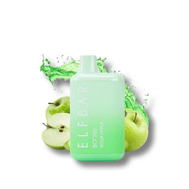 Elf Bar Green Apple 2000 Puffs Disposable Vape