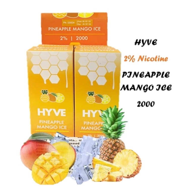 HYVE Pineapple Mango Ice 2000 Puffs 2% NIC Disposable Vape