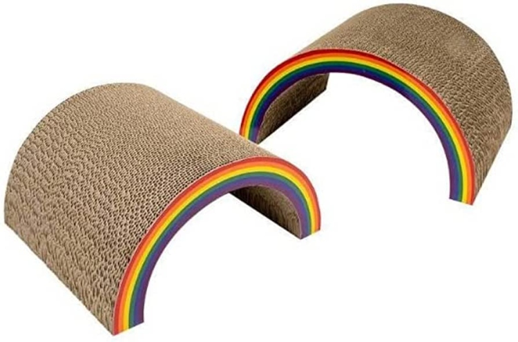 Boots and Barkley Cat Scratcher Rainbow Arch With Catnip