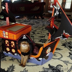 Glow in the Dark Pirate Ship Cat Scratcher