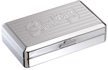 SMOKING Cigarettes Metal Box With Rolling Paper 