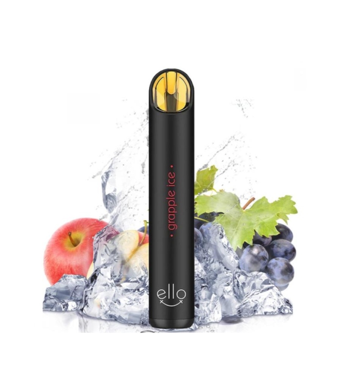 BLVK ello Grapple Ice, Rechargeable Disposable Vape 2000 Puffs