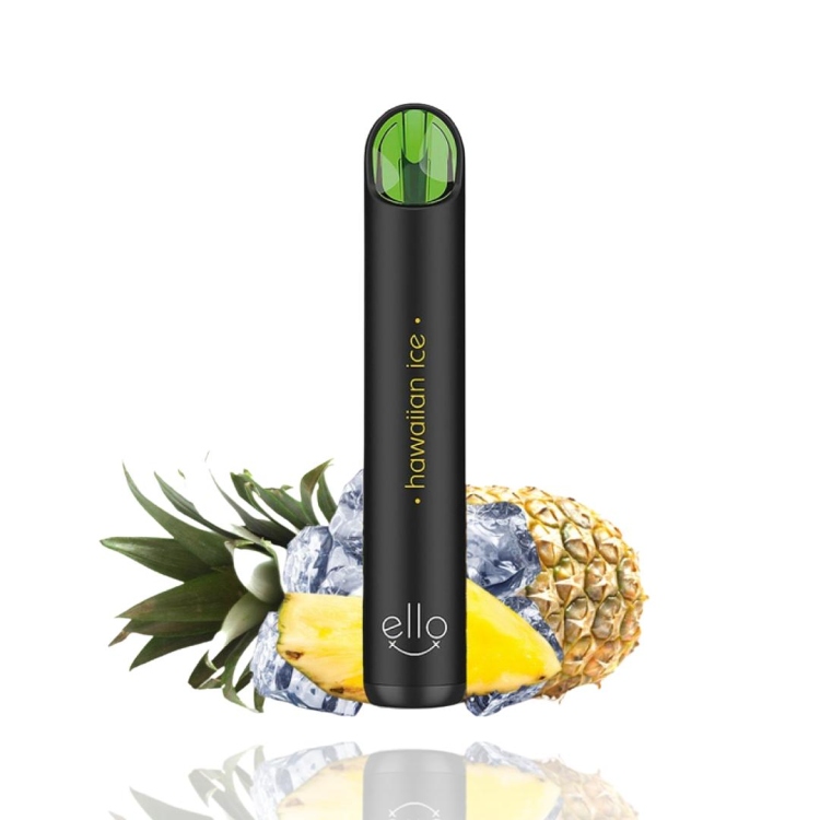 BLVK ello Pineapple Ice, Rechargeable Disposable Vape 2000 Puffs