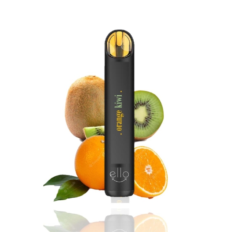 BLVK ello Orange Kiwi, Rechargeable Disposable Vape 2000 Puffs