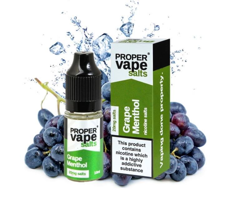 Proper Vape - Zeus Juice  - Grape Ice - SaltNic -  Vape Juice - 10ml - 20mg Nicotine 