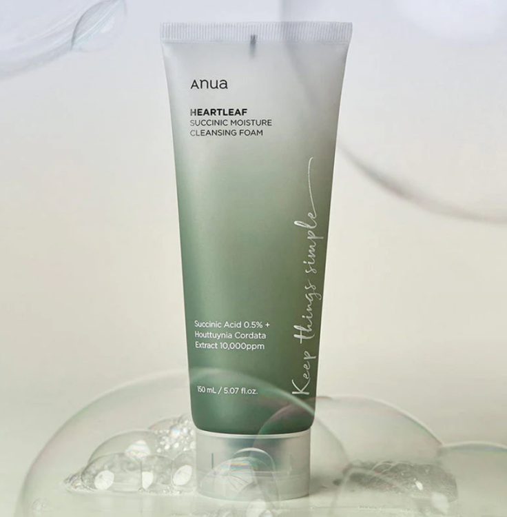 Anua, Heartleaf Succinic Moisture Cleansing Foam