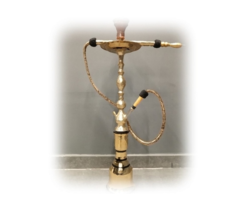 MAGDY  & JAMAL FARES Hookah, Large size - 30 cm - All Gold Color