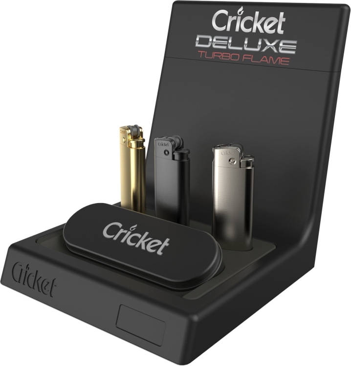 Cricket Lighter Deluxe Turbo Flame - Assorted Colors 