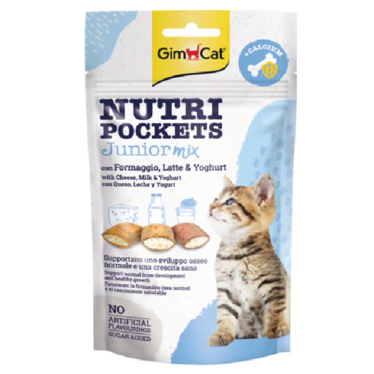 GIMCAT NUTRI POCKETS JUNIOR MIX 60G