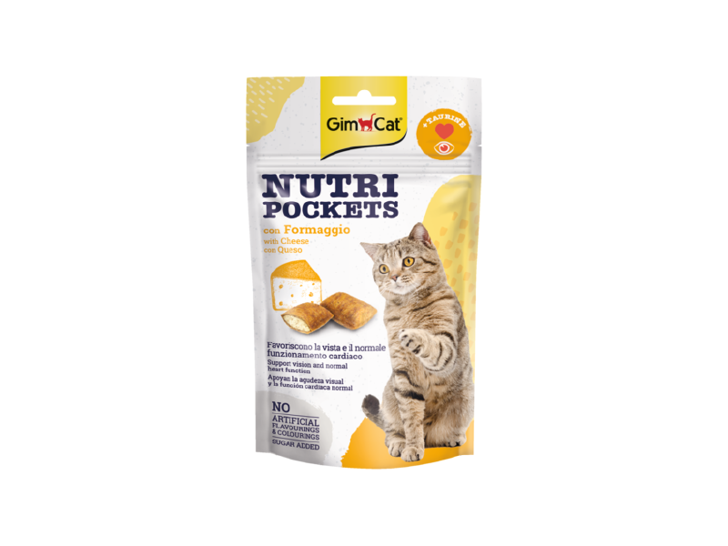 GIMCAT NUTRI POCKETS CHEESE & TAURINE 60G