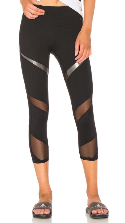 Body Language Sportswear Metallic/Mesh Capri