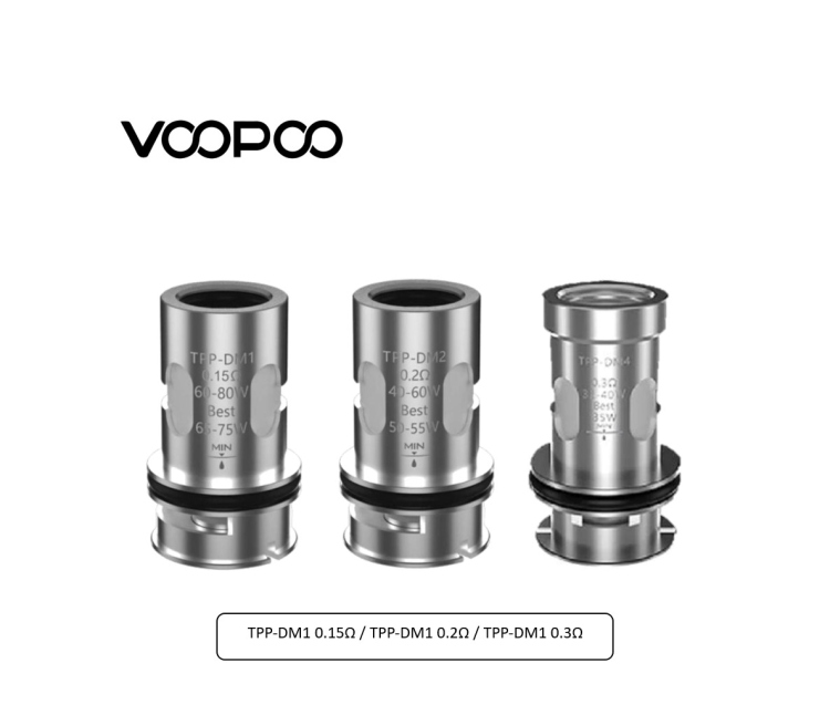 VooPoo TPP-DM  Replacement Coils , Multiple Resistance 