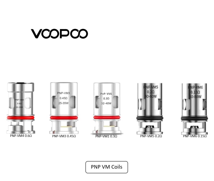 VooPoo PNP-VM Replacement Coils, Multiple Resistance 