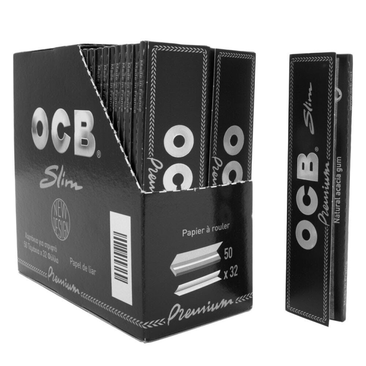 OCB  Premium Rolling Paper - 50 X 32 - Slim 