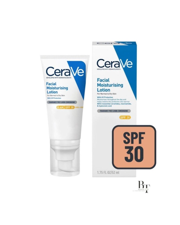 كريم للترطيب الوجهي AM مع حماية SPF30 وحمض الهيالورونيك بحجم 52 مل من سيرافي
