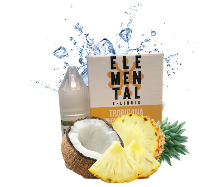 Elemental Vape - Zeus Juice  - Pineapple Coconut  Ice - SaltNic -  Vape Juice - 10ml - 20mg Nicotine 