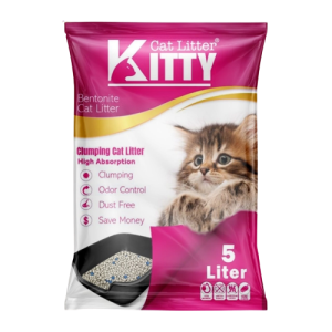 رمل قطط Kitty 5L برائحة الورد 