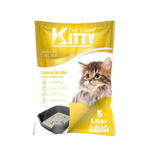 رمل قطط Kitty 5L برائحة الليمون  