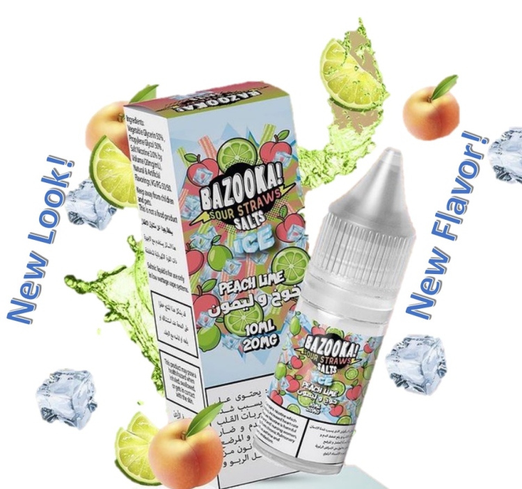 Bazooka Peach Lime Ice SaltNic Vape Juice 