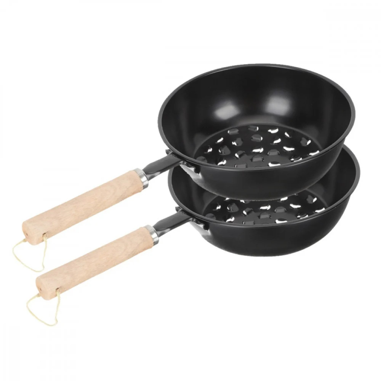 Hookah Charcoal holder - Black - Wooden Handle 