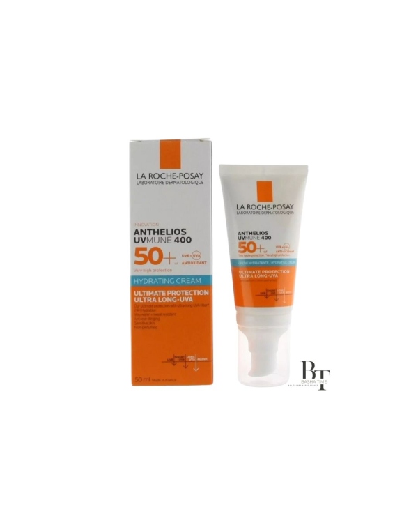 كريم لا روش بوزيه أنثيليوس المرطب الواقي من الشمس بعامل حماية من الشمس 50+، 50 مل - بدون عطر