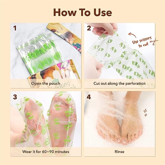 بكج عدد 2/ PUREDERM Exfoliating Foot Mask Regular 1 pair   بكج كن قطعتين 