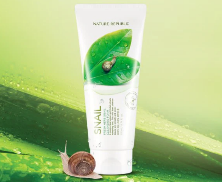 Nature Republic, Fresh Herb Snail Cleansing Foam 