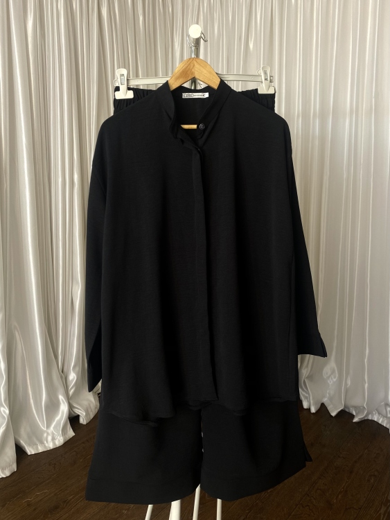 Drop Shoulder Blouse & Wide Leg Pants