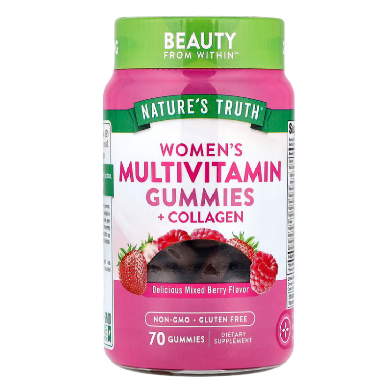Nature's Truth, Women's Multivitmain + Collagen, Natural Mixed Berry