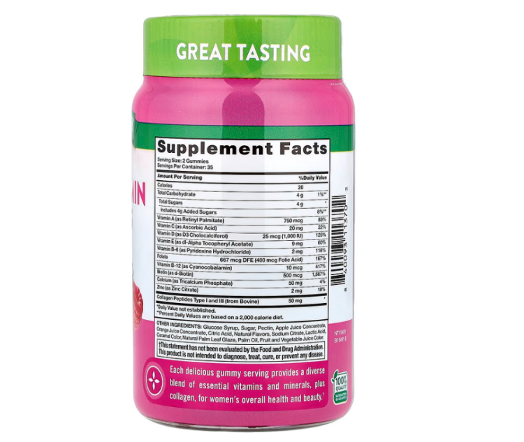 Nature's Truth, Women's Multivitmain + Collagen, Natural Mixed Berry