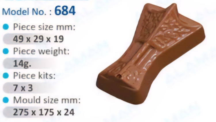 قالب شكولاته بولي كربون مقاوم للكسر 