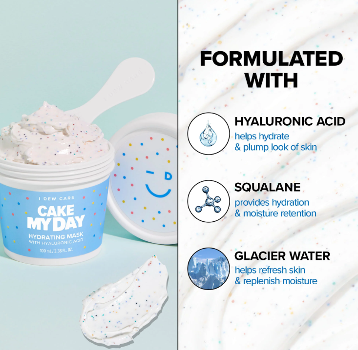 I Dew Care, Cake My Day Hydrating Sprinkle Wash-Off Beauty Mask 
