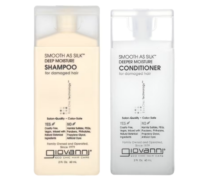 Giovanni, Smooth As A Silk Shampoo & Conditioner  Travel Size