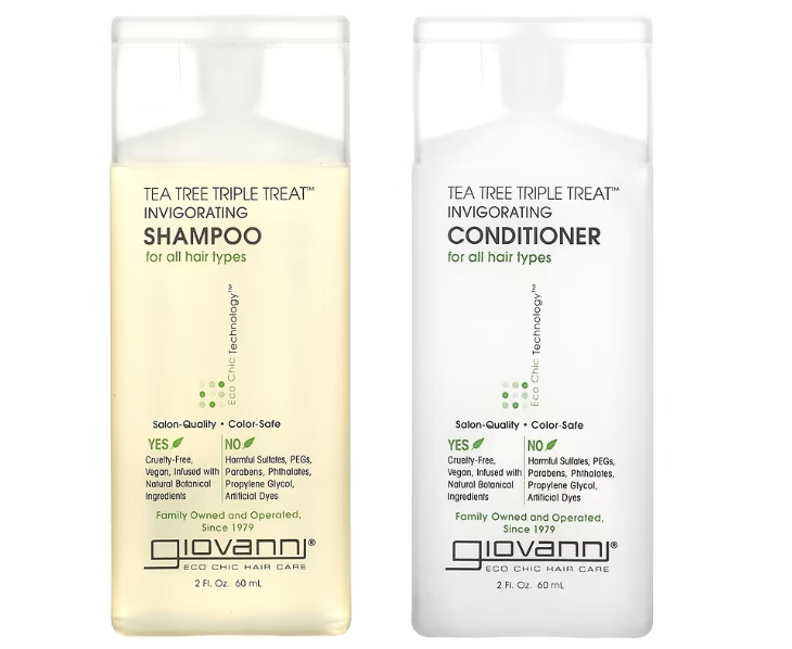 Giovanni, Tea Tree Triple Treat™ Invigorating Shampoo & Conditioner  Travel Size