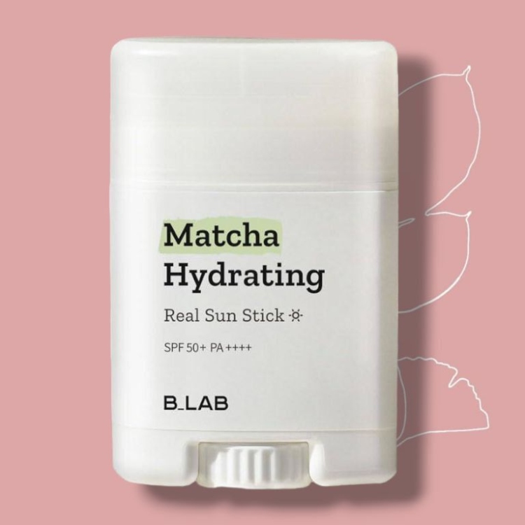 B Lab Matcha Hydrating Real Sun Stick SPF 50+ PA+++ واقي الشمس ستيك بالماتشا