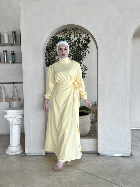 فستان " المسك " باللون الاصفر الليموني