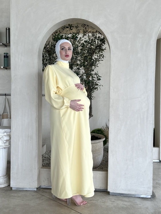 فستان " المسك " باللون الاصفر الليموني