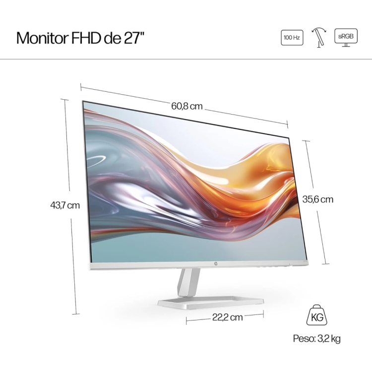 HP SERIES 5 27-INCH 527SW FHD IPS 100HZ MONITOR - WHITE