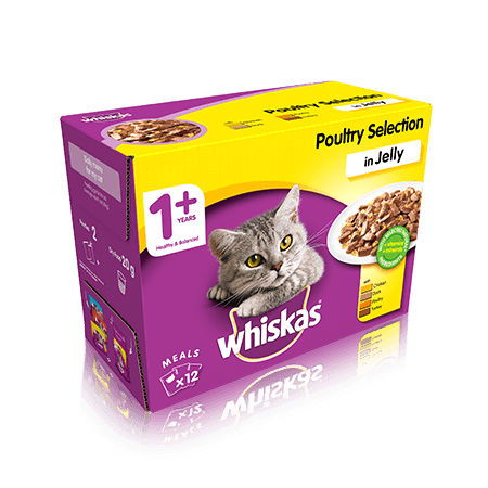 Whiskas wet food pouches poultry selection