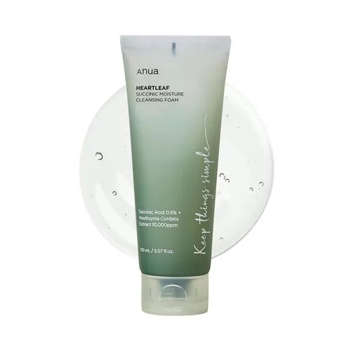 Anua Heartleaf Succinic Moisture Cleansing Foaming  غسول نبتة القلب الرغوي المرطب