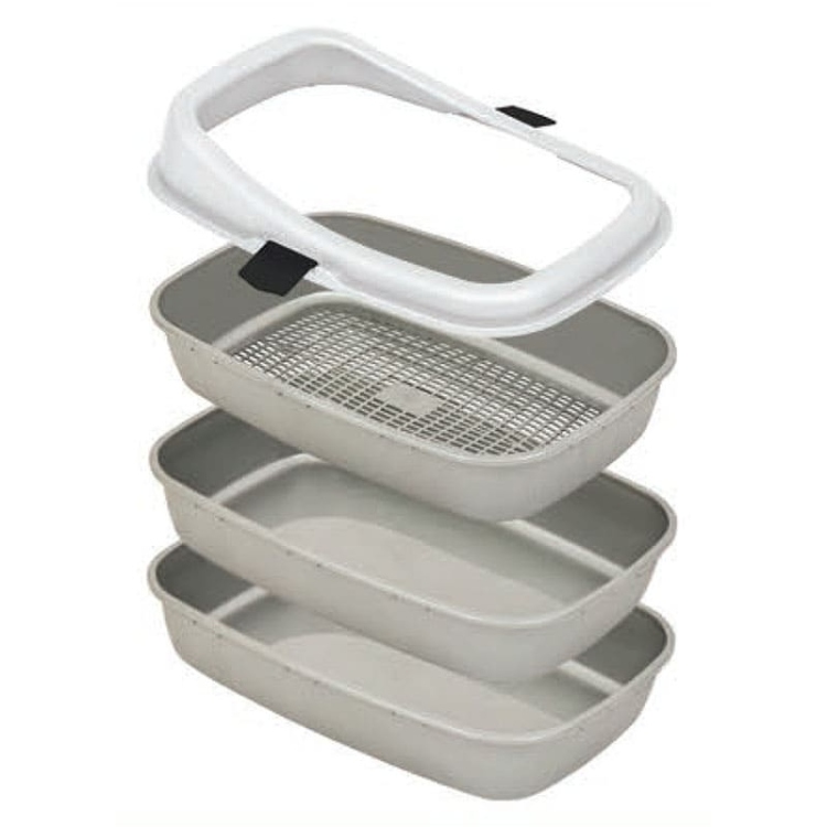 Pet Plast Art Portable Cat Toilet System with Sieve Black 59x39x23.5cm